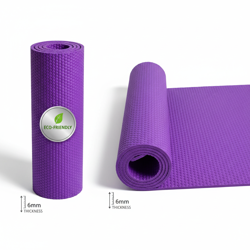 Esterilla de Yoga 6mm - Grosor Premium y Superficie Antideslizante