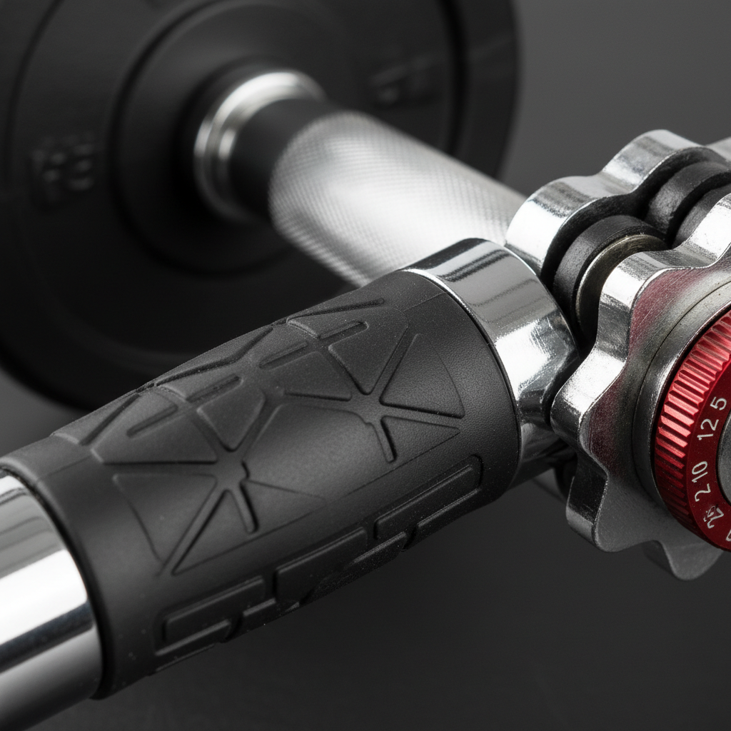 Mancuernas Ajustables - Detalle del Agarre